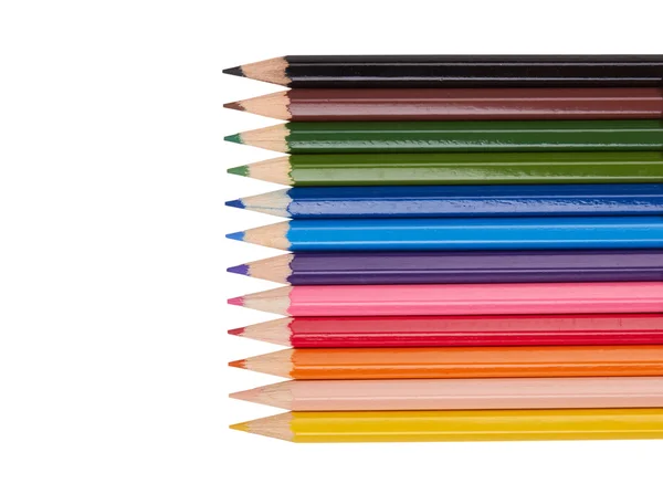 Crayons sur blanc — Photo