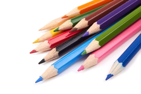 Pencils  on  white — Stock Photo, Image