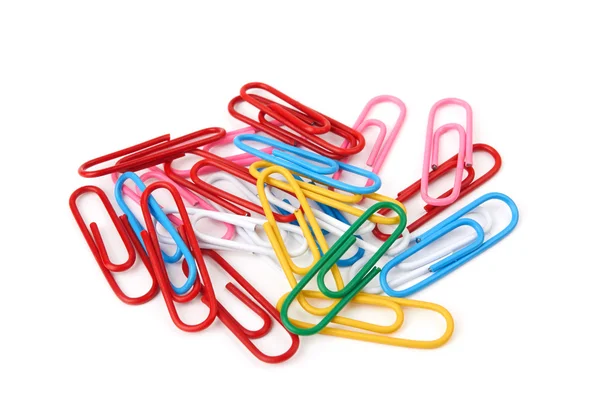 Paper clips  on  white Stock Image