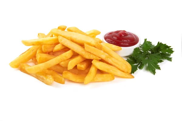 Pommes auf Weiß — Stockfoto