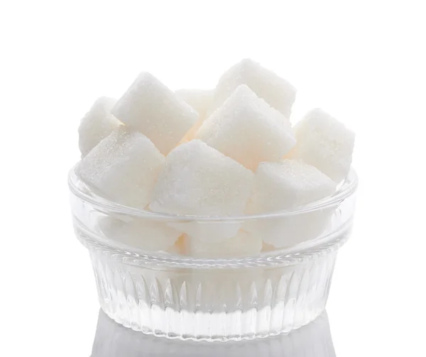 Sugar  on  white — Stock Photo, Image
