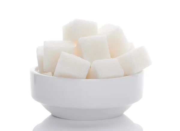 Sugar  on  white — Stock Photo, Image