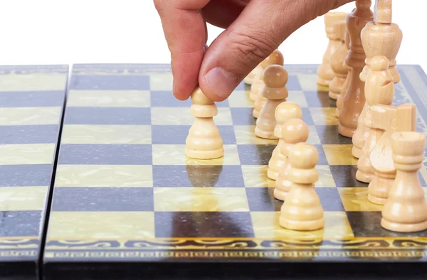 Шахматная доска на белом фоне Стоковое Изображение