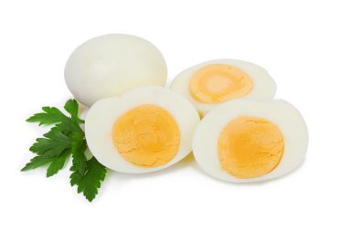 beyaz üzerine haşlanmış yumurta