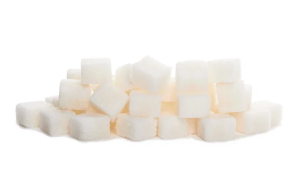 Sugar   on  white — Stock Photo, Image