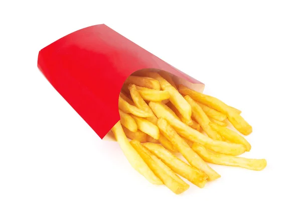 Pommes frites auf einem weißen — Stockfoto