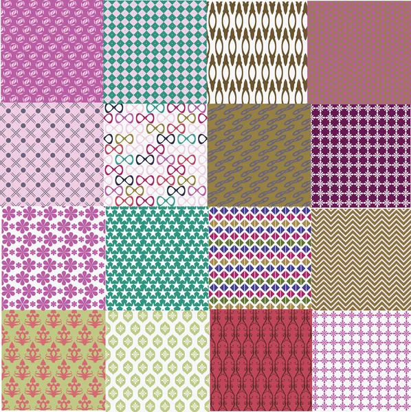 Vintage seamless patterns — Stock Vector