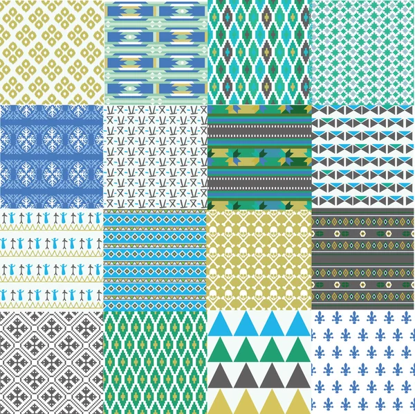 Vintage seamless patterns — Stock Vector