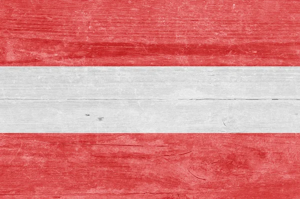 Austria flag on a wooden plank — Stock Photo, Image