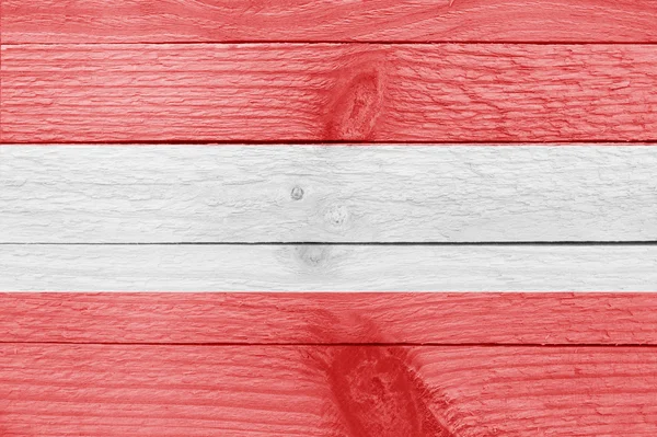 Oostenrijk-vlag op een houten plank — Stockfoto