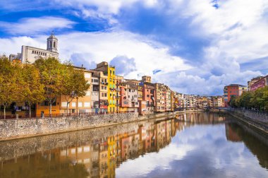 Girona şehir. İspanya