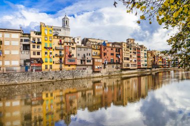 pictorial Girona town , Spain clipart