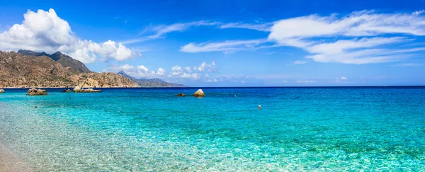 Amazing beaches of Greek islands - Apella in Karpathos — Stock Photo, Image