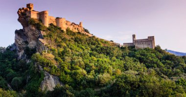  impressive Roccascalegna castle. Italy, Abruzzo (Chieti province) clipart