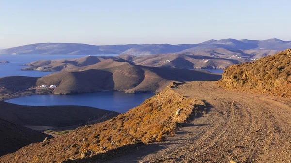 Günbatımı Astypalea Island üzerinde — Stok fotoğraf