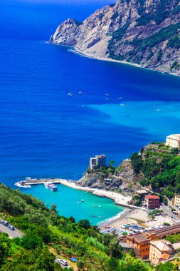 Italian holidays - picturesque scenery of Monterosso al mare ,Cinque terre clipart