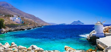 Yunan tatil - güzel sakin Amorgos ada, Cyclades