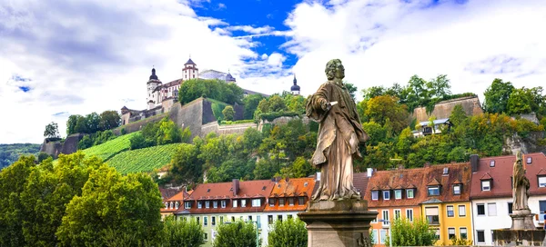 Auténticas ciudades hermosas de Alemania - Wurzburg, Baviera —  Fotos de Stock