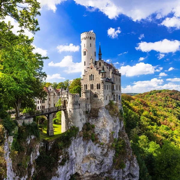 Most beautiful castles of Europe - Lichtenstein . Germany — Stock Photo, Image