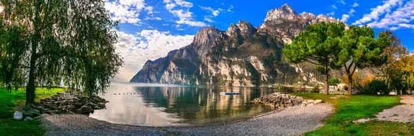 Idyllische Naturkulisse Wunderschöner Lago Garda Riva Del Grada Norditalien Trento — Stockfoto