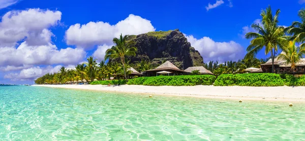 Tropische Ontspannen Vakantie Een Van Beste Stranden Van Mauritius Eiland — Stockfoto