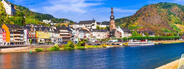 Ταξίδια Και Αξιοθέατα Της Γερμανίας Μεσαιωνική Πόλη Cochem Δημοφιλής Για — Φωτογραφία Αρχείου
