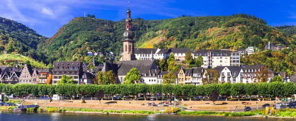 Resor Och Sevärdheter Tyskland Medeltida Staden Cochem Populär För Flodkryssningar — Stockfoto