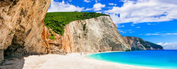 Yunanistan Güzel Bayanlarından Biri Olan Porto Katsiki Lefkada Yon Adası — Stok fotoğraf