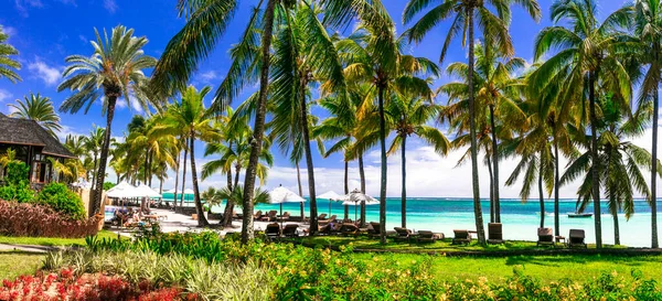 Trópusi Nyaralás Luxus Csillagos Üdülőterület Lux Bell Mare Resort Mauritius — Stock Fotó