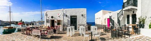 Greece Travel Cyclades Paros Island Charming Fishing Village Naousa View — Stock Photo, Image