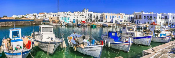 Grèce Voyage Cyclades Île Paros Charmant Village Pêcheurs Naousa Vue — Photo