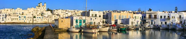 Yunanistan Seyahati Cyclades Paros Adası Güzel Bir Balıkçı Köyü Naousa — Stok fotoğraf