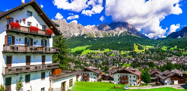 Natureza Tirar Fôlego Dos Alpes Italianos Vale Maravilhoso Cortina Ampezzo — Fotografia de Stock