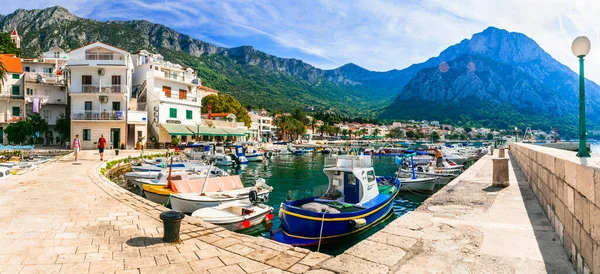Scenic Adriatic Coast Croatia Picturesque Gradac Coastal Town Popualr Touristic — Φωτογραφία Αρχείου