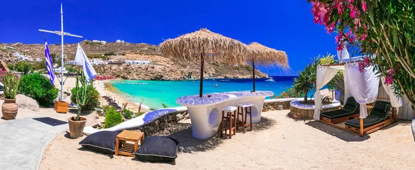 Grèce Vacances Été Vacances Luxe Grèce Superbe Île Mykonos Célèbre — Photo