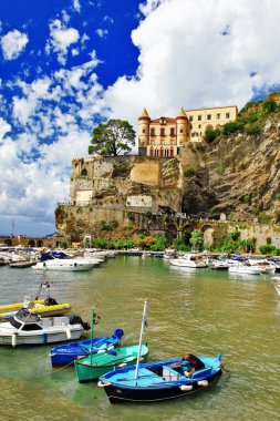pictorial Amalfi coast - Maiori village, Italy clipart
