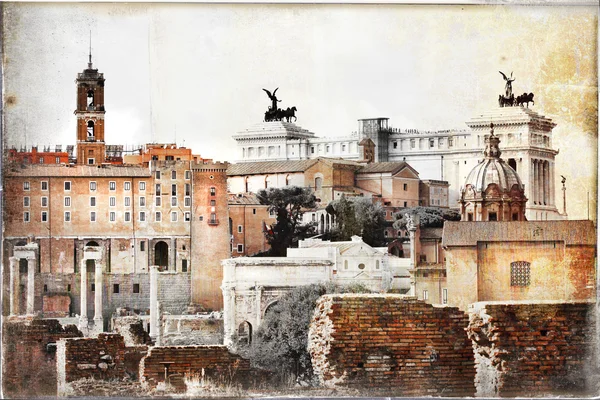 Roman forums -  vintage picture — Stock Photo, Image