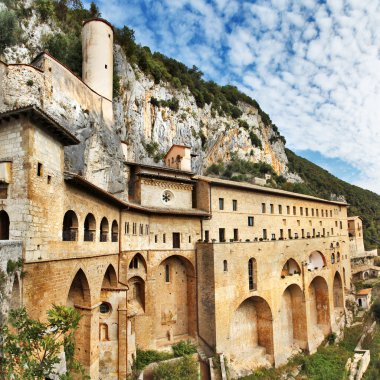 Monastery of St. Benedict near Subiaco, Lazio, Italy clipart