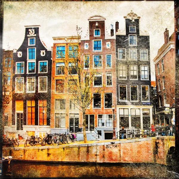 Old Amsterdam - vintage slides — Stock Photo, Image