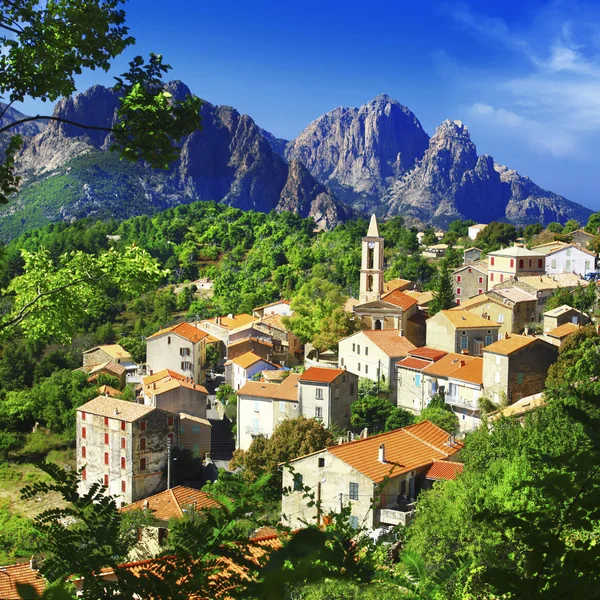 Beautiful Evisa - mountain village in Corsica — Stock Photo, Image