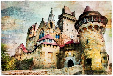 Fairy castle Kreuzenstein - artistc picture clipart