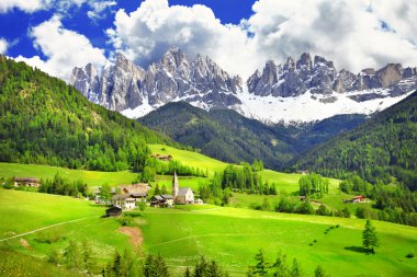 Dolomites - wonderland in Alps clipart