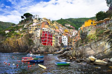 Riomagiore - güzel köy Cinque terre, Liguria, İtalya