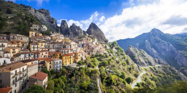 Castelmezzano - beautiful mountain village in Basilicata, Italy clipart