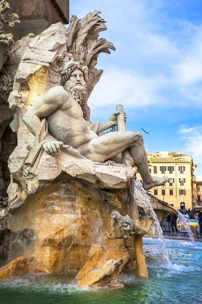 Roma of Bernini '-foutain in piazza Navona — Stok Foto