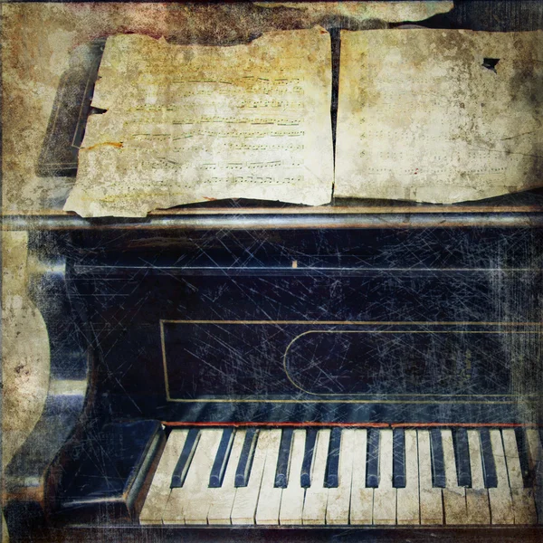 Gamla piano - retro stylad bild — Stockfoto