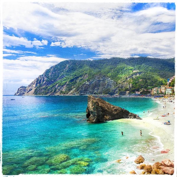 Picturesque Italy - Monetrosso al Mare (Cinque terre), artistic — Stock Photo, Image