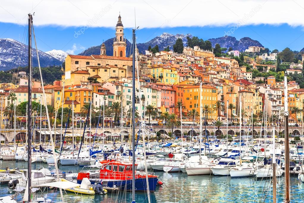 Menton - colorful pretty town in south of France