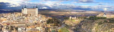 beautiful panorama of Toledo, Spain clipart