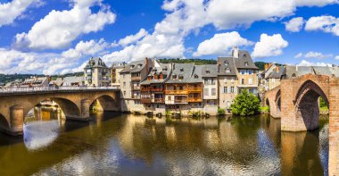 Espalion - one of the most beautiful villages of France (Aveyron clipart